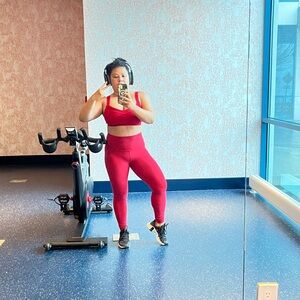 Lululemon Athletica Red Activewear Set